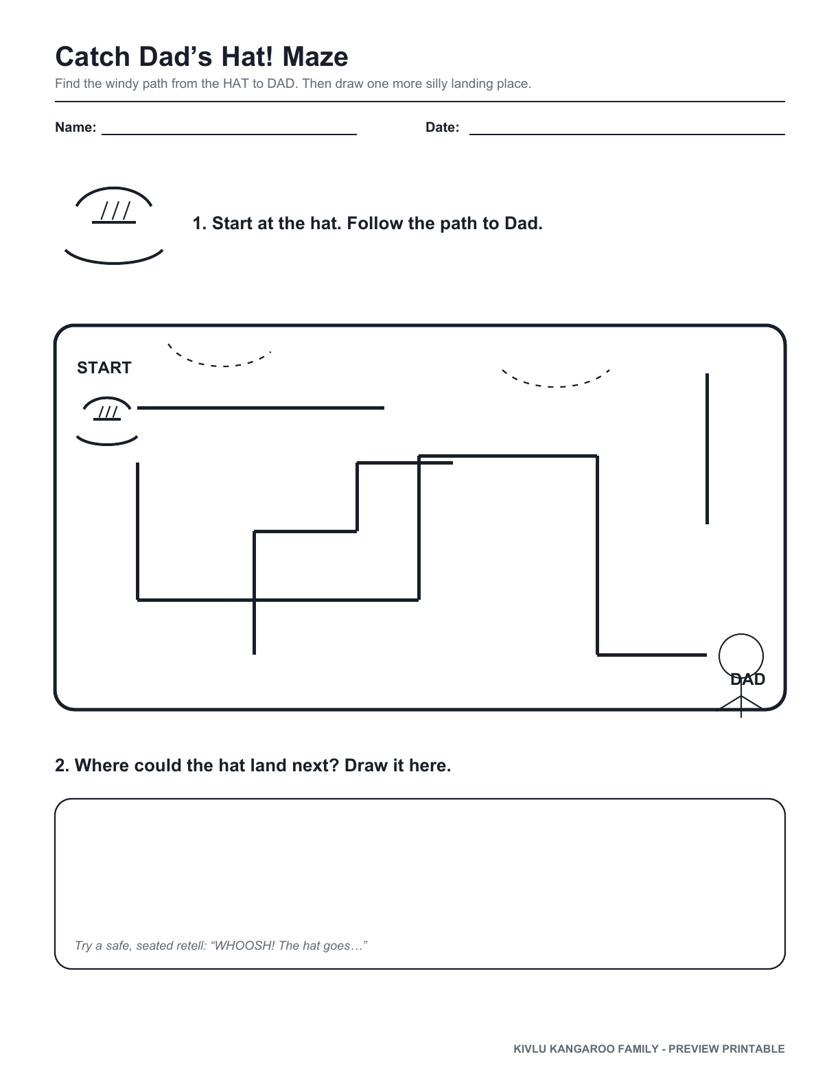 Preview of the Maze and drawing sheet (PDF)